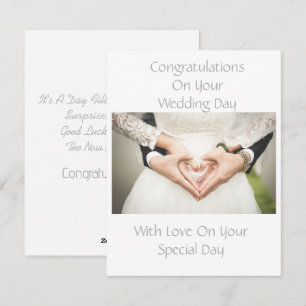 Grattis-kort för elegant Personlig Bröllop Julkort