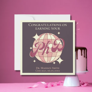 Grattis kort för försvar av testen PhD studenten
