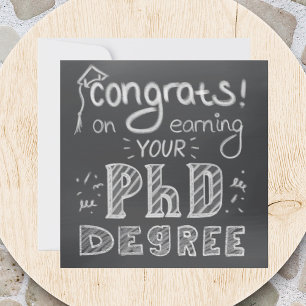 Grattis kort för försvar av testen PhD studenten