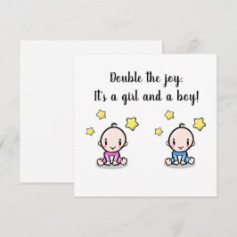 grattis kort för tvillingar, nyfödda tvillingar