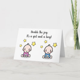 grattis kort för tvillingbarn, nya tvillingar har 