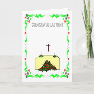 Grattis kyrka kort