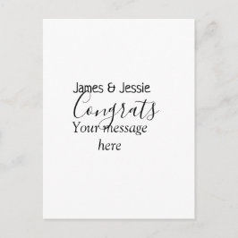 Grattis lägga till namn meddelande bröllop nygift  vykort