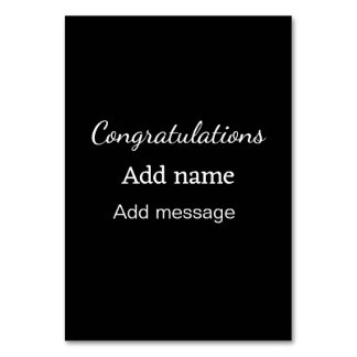 Grattis lägger till namn-meddelande enkelt student bordsnummer