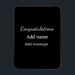 Grattis lägger till namn-meddelande enkelt student magnet<br><div class="desc">Design</div>