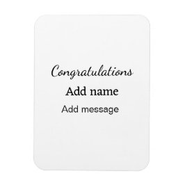 Grattis lägger till namn-meddelande enkelt student magnet