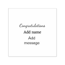 Grattis lägger till namn-meddelande enkelt student självfärgande stämpel