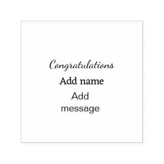 Grattis lägger till namn-meddelande enkelt student självfärgande stämpel