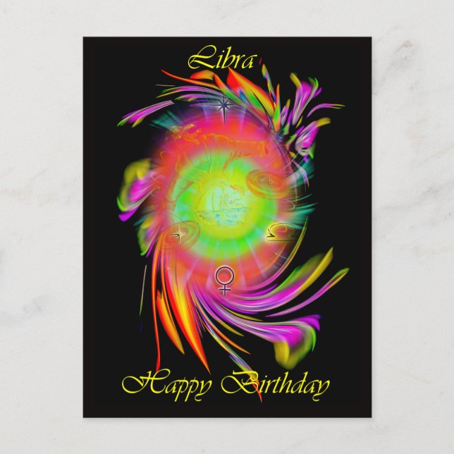 Grattis Libra Vykort (Framsida)