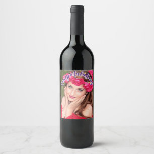 GRATTIS Lila OVERLAY TEXT Vin Etikett
