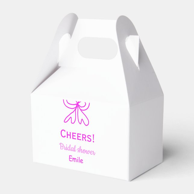 Grattis lila rosa slinga bröllopsdusch lägg till n presentaskar (Framsidan Sidan)