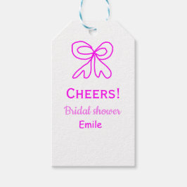 Grattis lila rosa slinga bröllopsfest lägg till na presentetikett