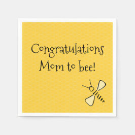 Grattis Mamma att bli Bee Handritad Bikupa  Pappersservett