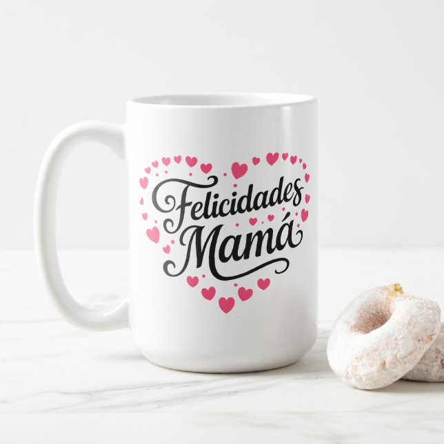 Grattis Mamma Glad mors dag Calligraphy |  Kaffemugg (Med munk)