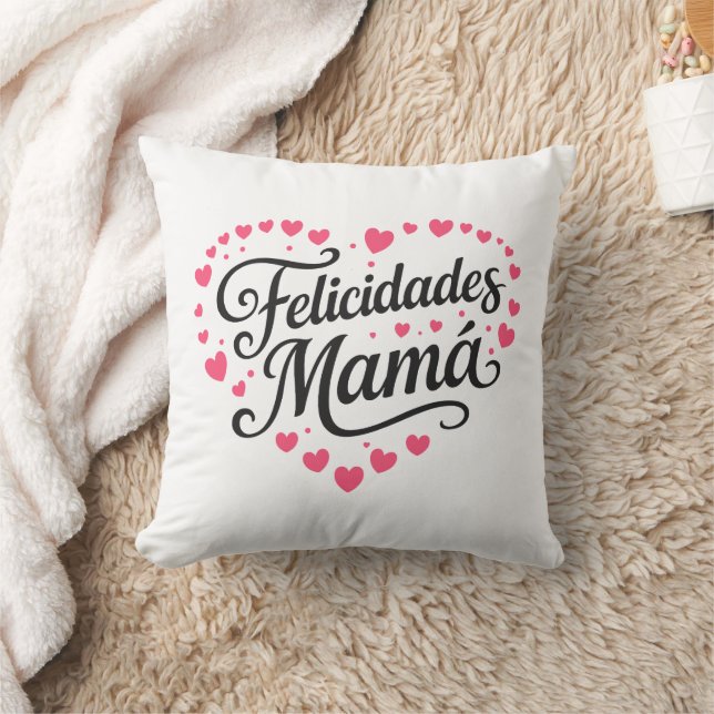 Grattis Mamma Glad mors dag Calligraphy |  Kudde (Filt)