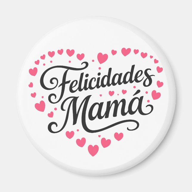 Grattis Mamma Glad mors dag Calligraphy |  Magnet (Framsidan)