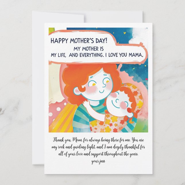 grattis mamma på mors dag (Baksida)