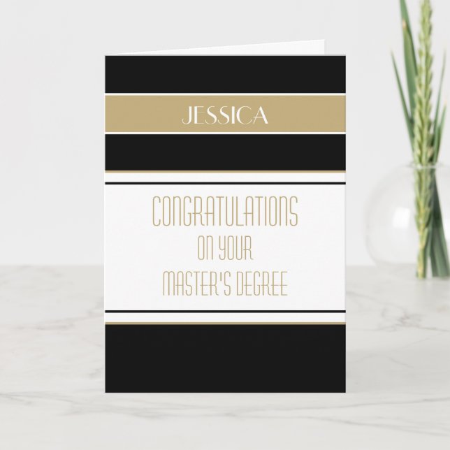 Grattis Masterexamen Examen kort (Framsida)