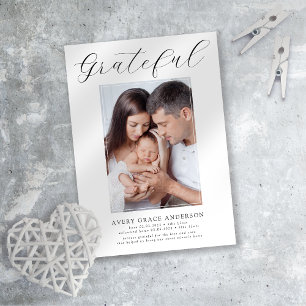 Grattis ・ Modern fotopreemie Birth i skript Meddelande
