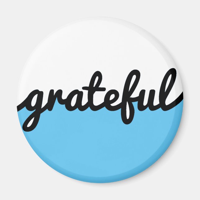 Grattis, Modern Light BlueBlack och White Magnet (Framsidan)
