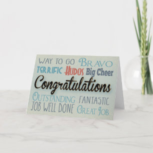 Grattis Modern typografi Kort