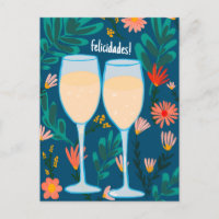 Grattis Mousserande Vin Champagne Blommig Skål