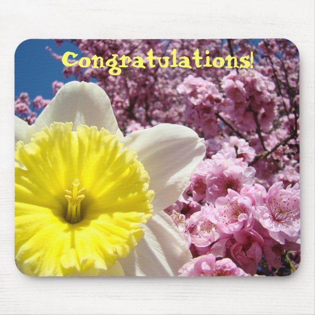 Grattis! musmattor Narcissblomma Blomning (Framsidan)