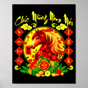 Grattis NAM Moi Gott Nytt År 2026 Häst Poster