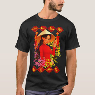 Grattis Nam Moi Tet Binh Ngo 2026 Vietnamesisk Fli T Shirt