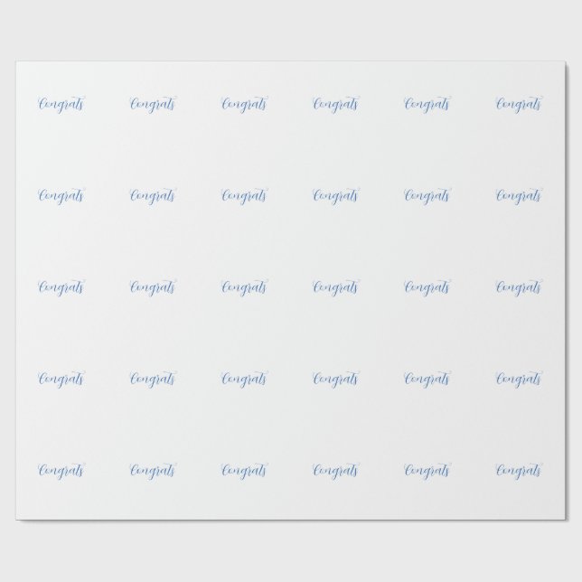 grattis name blå snygg examen datum år presentpapper (Platt)