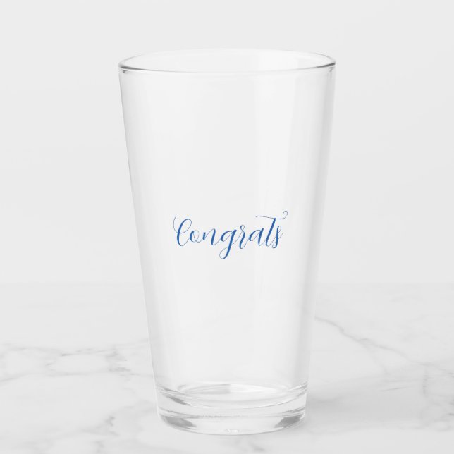 grattis name blå stilfull examen datum år glaskopp (Framsida)