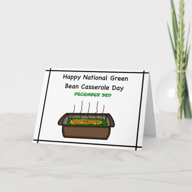 Grattis National Green Bean Casserole-dagen Kort (Framsida)