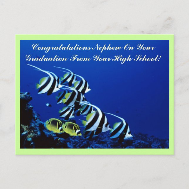 Grattis Nephew Student-vykort Vykort (Framsida)