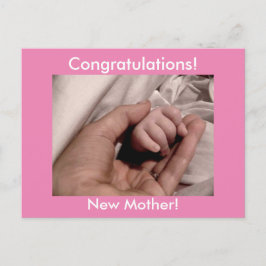 Grattis New Mor & Rosa Flicka Vykort