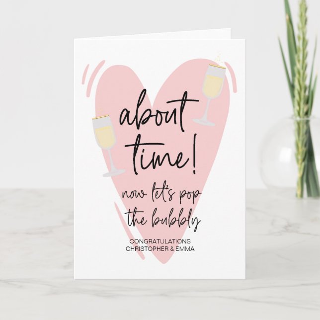 Grattis New Mr & Mrs Förlovning Bröllop Kort (Framsida)