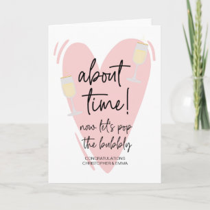 Grattis New Mr & Mrs Förlovning Bröllop Kort