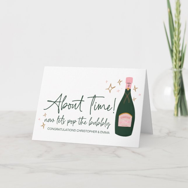 Grattis New Mr & Mrs Förlovning Bröllop Kort (Framsida)