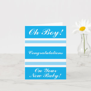 Grattis Newborn Boy Blue Kort