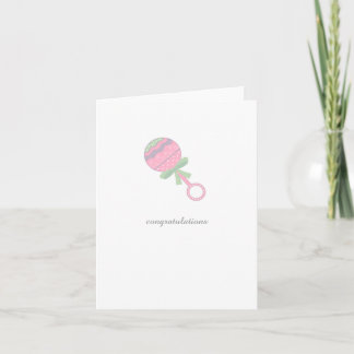 Grattis Ny Bebis Förlossning Kort Baby skallra