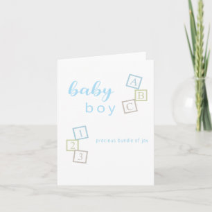 Grattis Ny Bebis Shower Kort Baby Pojke