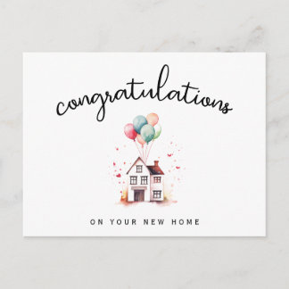 Grattis Ny Husägare Ballong Fastigheter Vykort