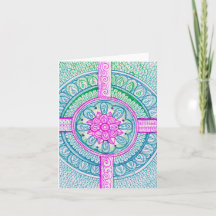 Grattis Ny Mamma Baby Pastell Damask Indisk Mandal