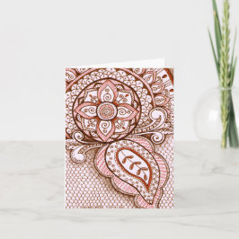 Grattis Ny Mamma Det Är En Flicka Damask Indisk Ma Kort