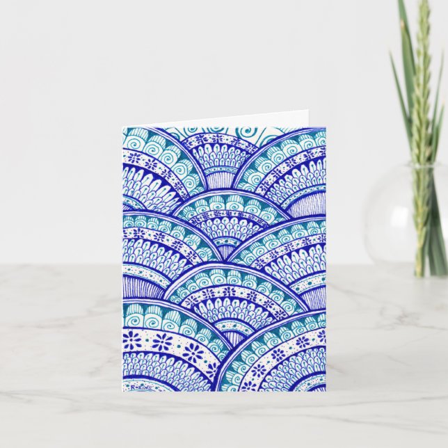 Grattis Ny Mamma Det Är En Pojke Damask Indisk Man Kort (Framsida)