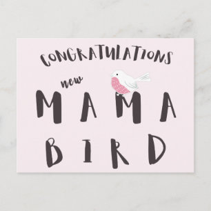 Grattis Ny Mammafågel - Roligt Citat Postkort Vykort