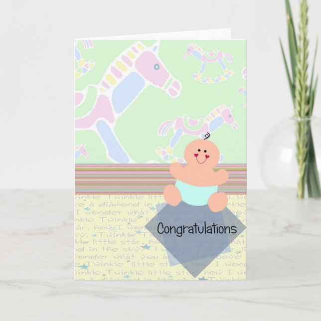 Grattis nyfödd bebis kort (Framsida)