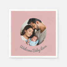 Grattis nyfödd bebis rosa, välkomna baby