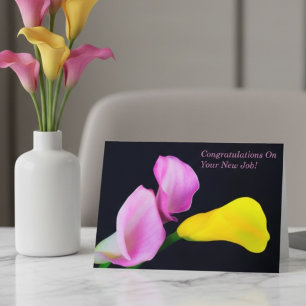 Grattis Nytt Jobb Befordran Calla Lily Kort