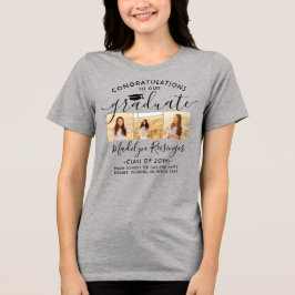 Grattis nyutexaminerad Foto Collage Examen T Shirt