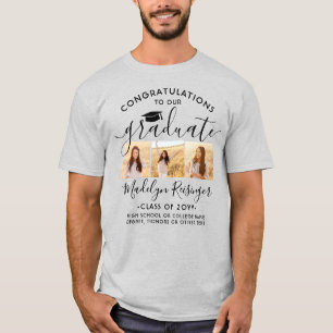Grattis nyutexaminerad Foto Collage Examen T Shirt
